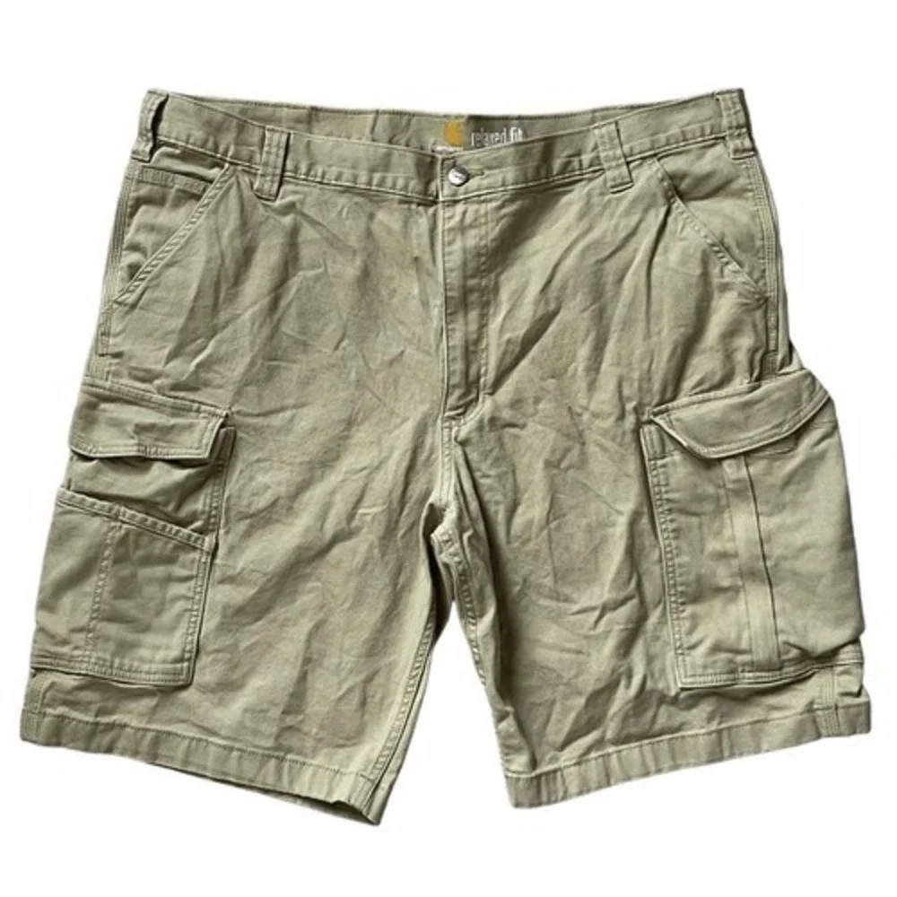 Carhartt Mens Relaxed‎ Fit Cargo Shorts Tan Khaki Cotton Canvas 103542 Size 42